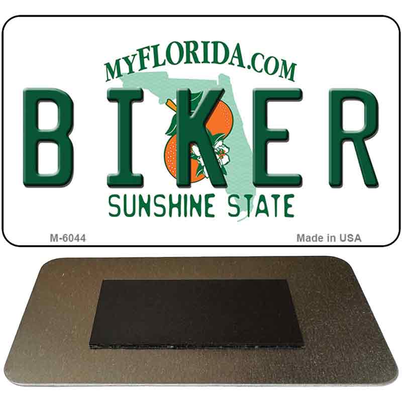 Biker Florida State License Plate Tag Magnet M-6044