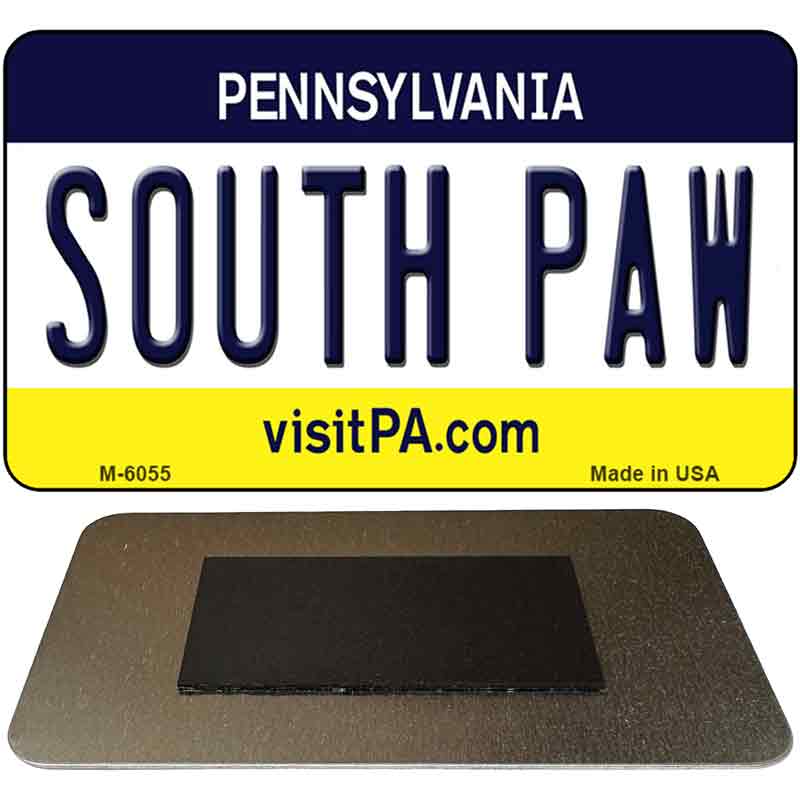 South Paw Pennsylvania State License Plate Tag Magnet M-6055