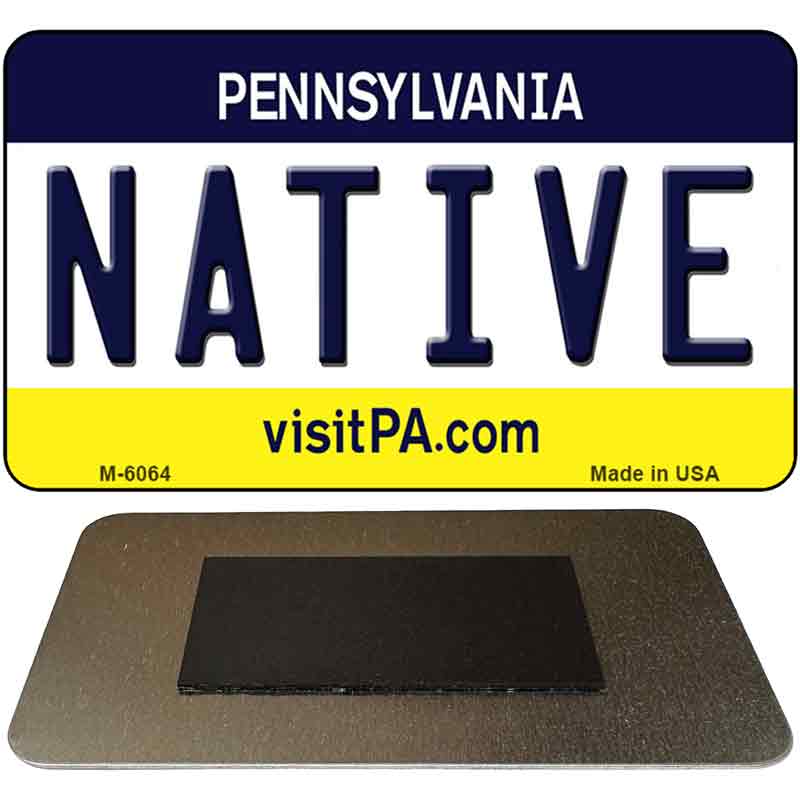 Native Pennsylvania State License Plate Tag Magnet M-6064