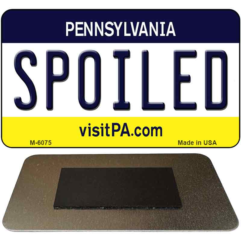 Spoiled Pennsylvania State License Plate Tag Magnet M-6075