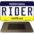 Rider Pennsylvania State License Plate Tag Magnet M-6080