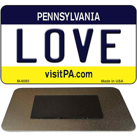 Love Pennsylvania State License Plate Tag Magnet M-6085