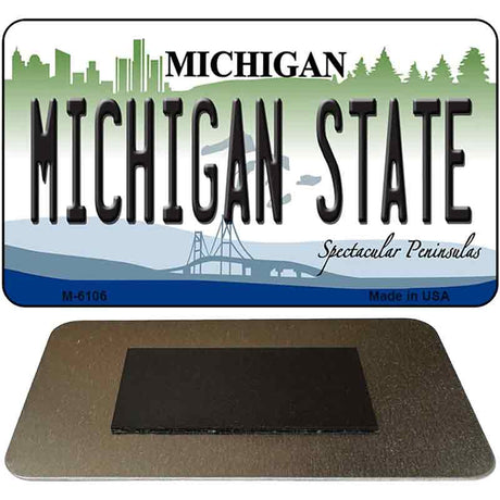 Michigan State University License Plate Tag Novelty Magnet M-6106