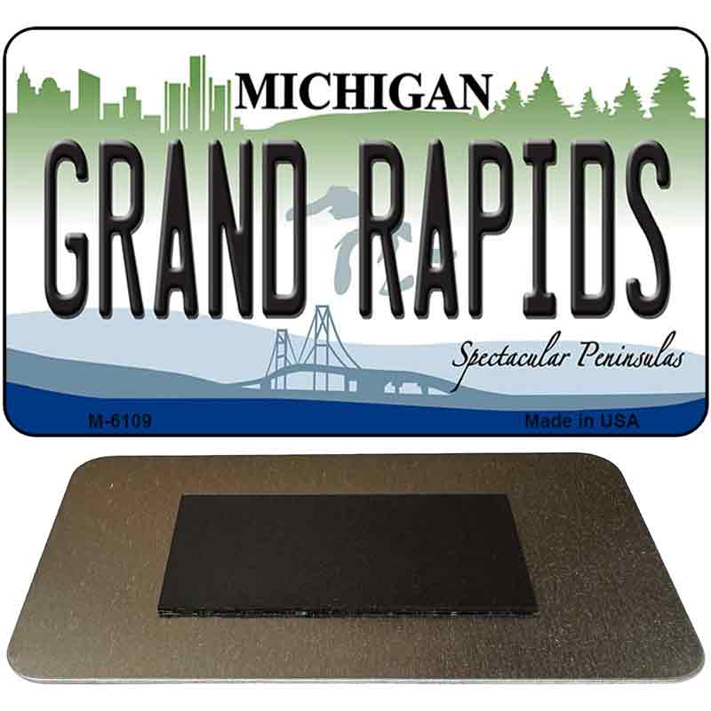 Grand Rapids Michigan State License Plate Tag Novelty Magnet M-6109