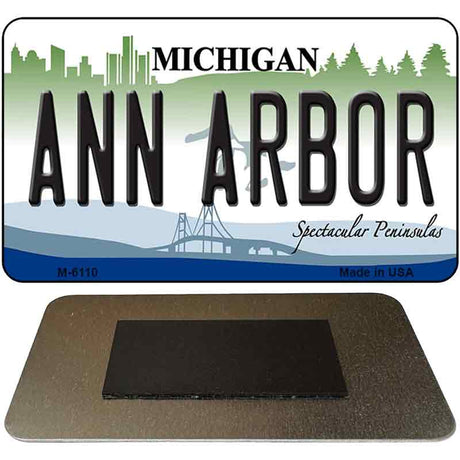 Ann Arbor Michigan State License Plate Tag Novelty Magnet M-6110