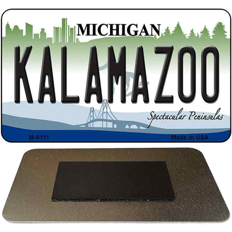 Kalamazoo Michigan State License Plate Tag Novelty Magnet M-6111