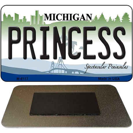 Princess Michigan State License Plate Tag Novelty Magnet M-6117