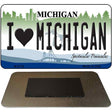 I Love Michigan State License Plate Tag Novelty Magnet M-6119