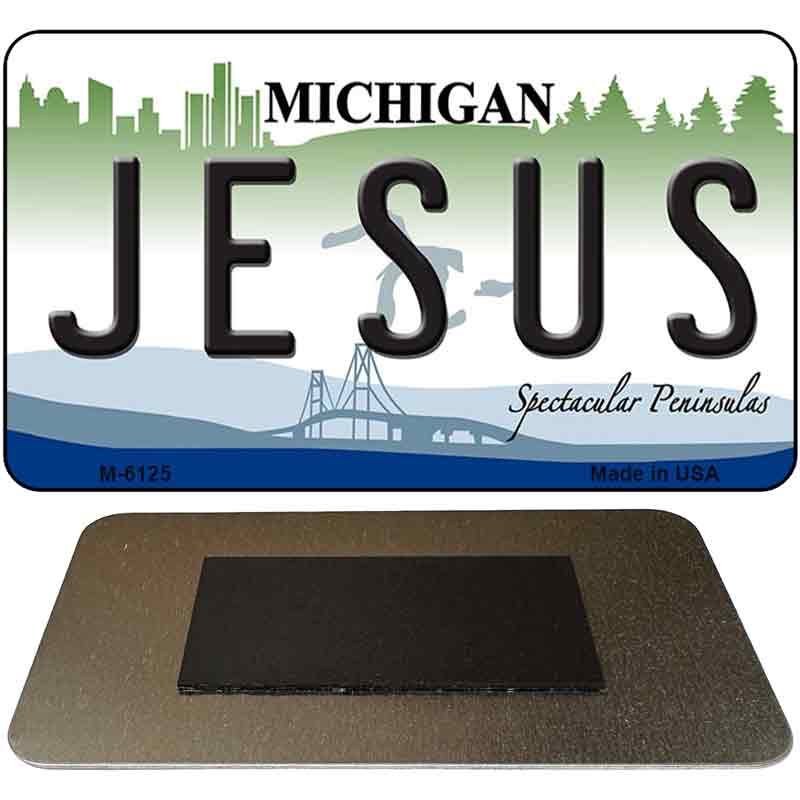 Jesus Michigan State License Plate Tag Novelty Magnet M-6125