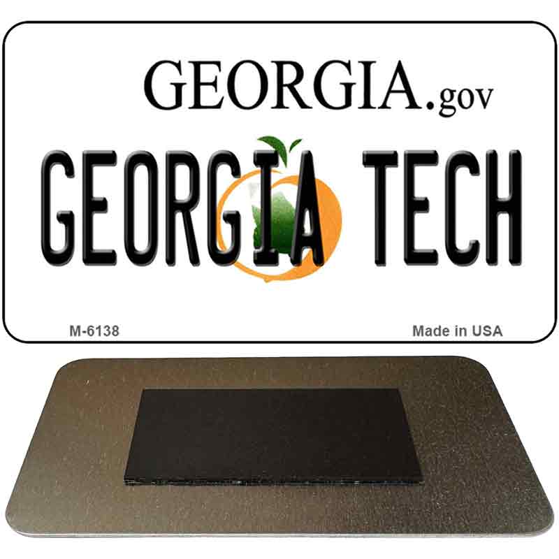 Georgia Tech State License Plate Tag Novelty Magnet M-6138