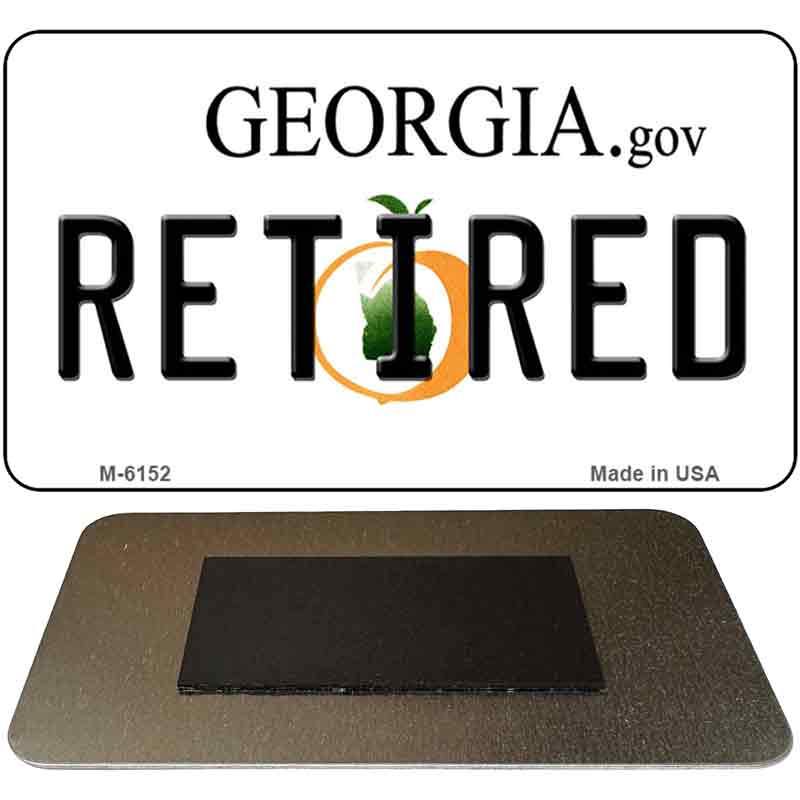 Retired Georgia State License Plate Tag Novelty Magnet M-6152