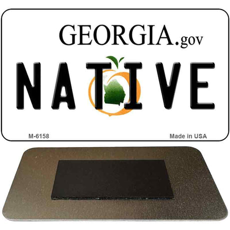 Native Georgia State License Plate Tag Novelty Magnet M-6158