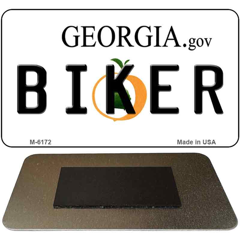 Biker Georgia State License Plate Tag Novelty Magnet M-6172