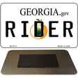 Rider Georgia State License Plate Tag Novelty Magnet M-6173