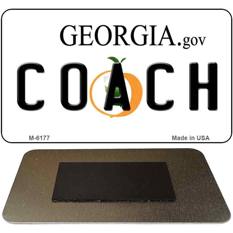 Coach Georgia State License Plate Tag Novelty Magnet M-6177