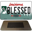 Blessed Louisiana State License Plate Tag Novelty Magnet M-6191