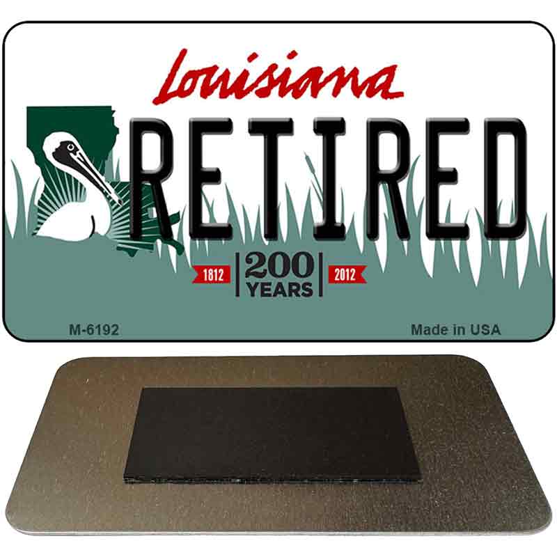 Retired Louisiana State License Plate Tag Novelty Magnet M-6192