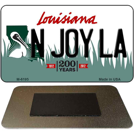 N Joy LA Louisiana State License Plate Tag Novelty Magnet M-6195