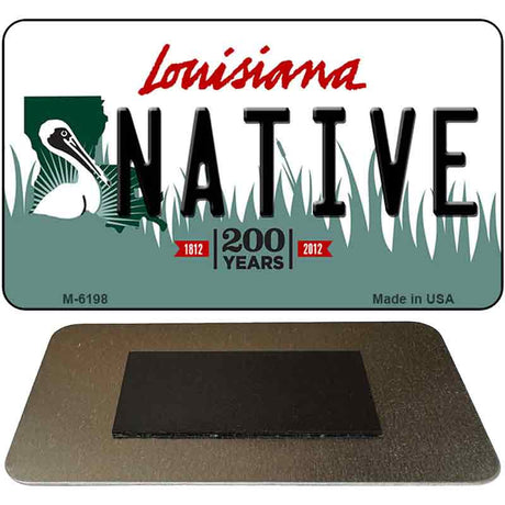 Native Louisiana State License Plate Tag Novelty Magnet M-6198