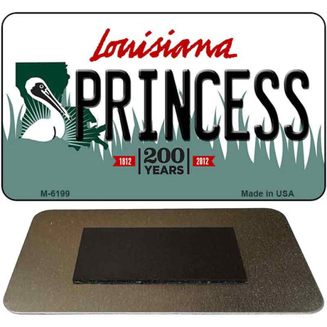 Princess Louisiana State License Plate Tag Novelty Magnet M-6199