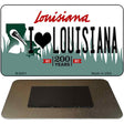 I Love Louisiana Louisiana State License Plate Tag Novelty Magnet M-6201