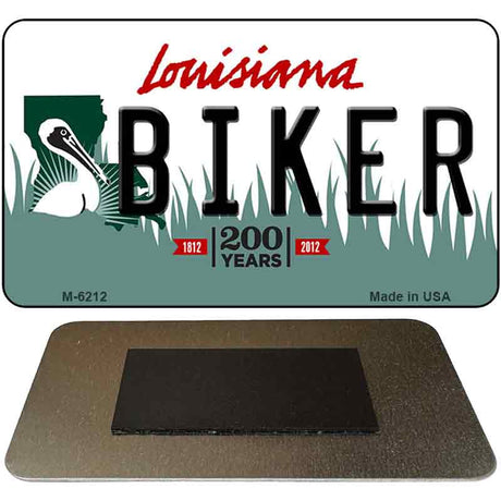 Biker Louisiana State License Plate Tag Novelty Magnet M-6212