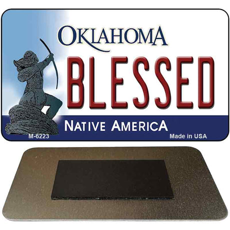 Blessed Oklahoma State License Plate Tag Novelty Magnet M-6223