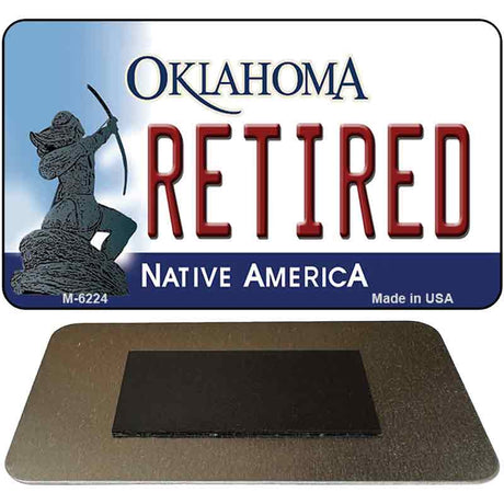 Retired Oklahoma State License Plate Tag Novelty Magnet M-6224