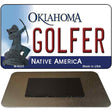 Golfer Oklahoma State License Plate Tag Novelty Magnet M-6225