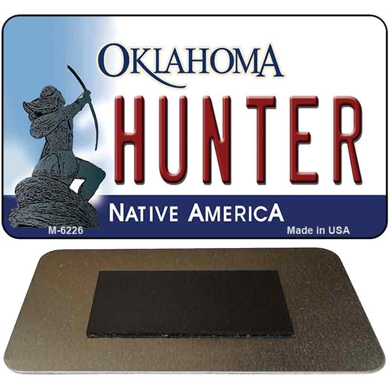 Hunter Oklahoma State License Plate Tag Novelty Magnet M-6226