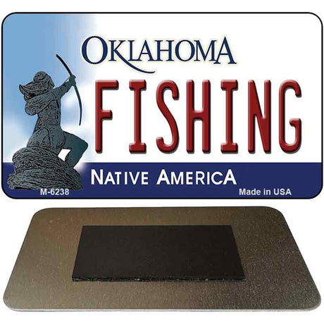 Fishing Oklahoma State License Plate Tag Novelty Magnet M-6238