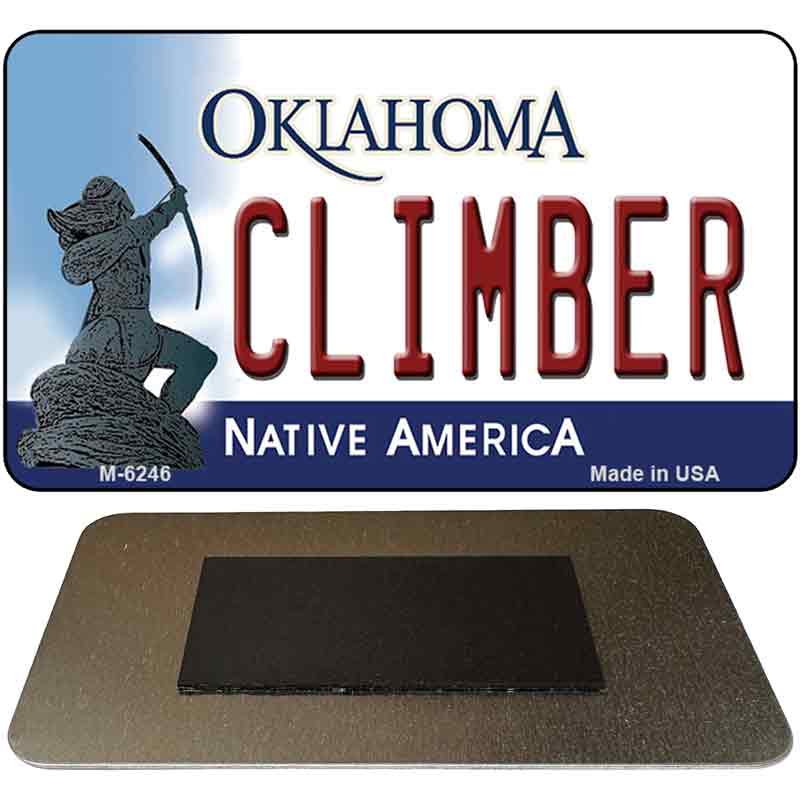 Climber Oklahoma State License Plate Tag Novelty Magnet M-6246