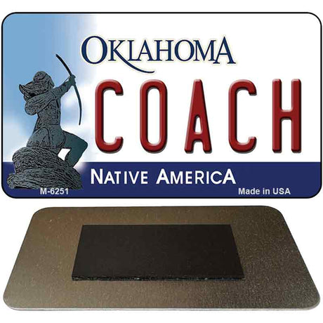 Coach Oklahoma State License Plate Tag Novelty Magnet M-6251