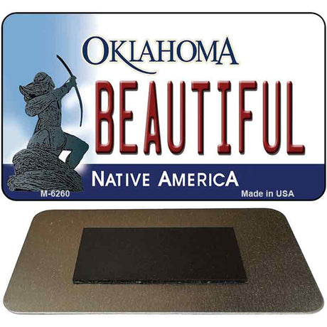 Beautiful Oklahoma State License Plate Tag Novelty Magnet M-6260