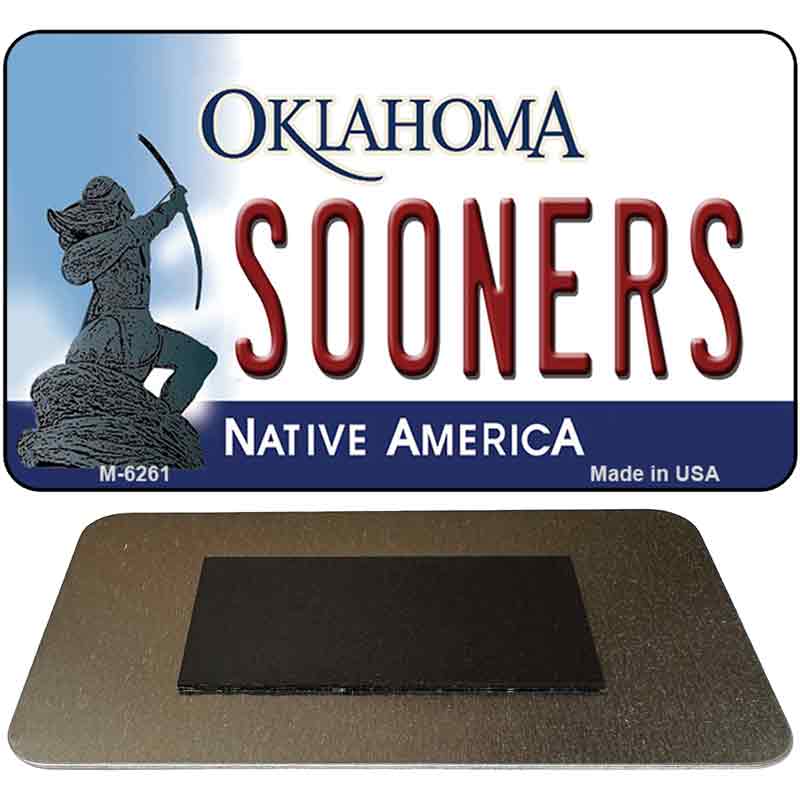 Sooners Oklahoma State License Plate Tag Novelty Magnet M-6261