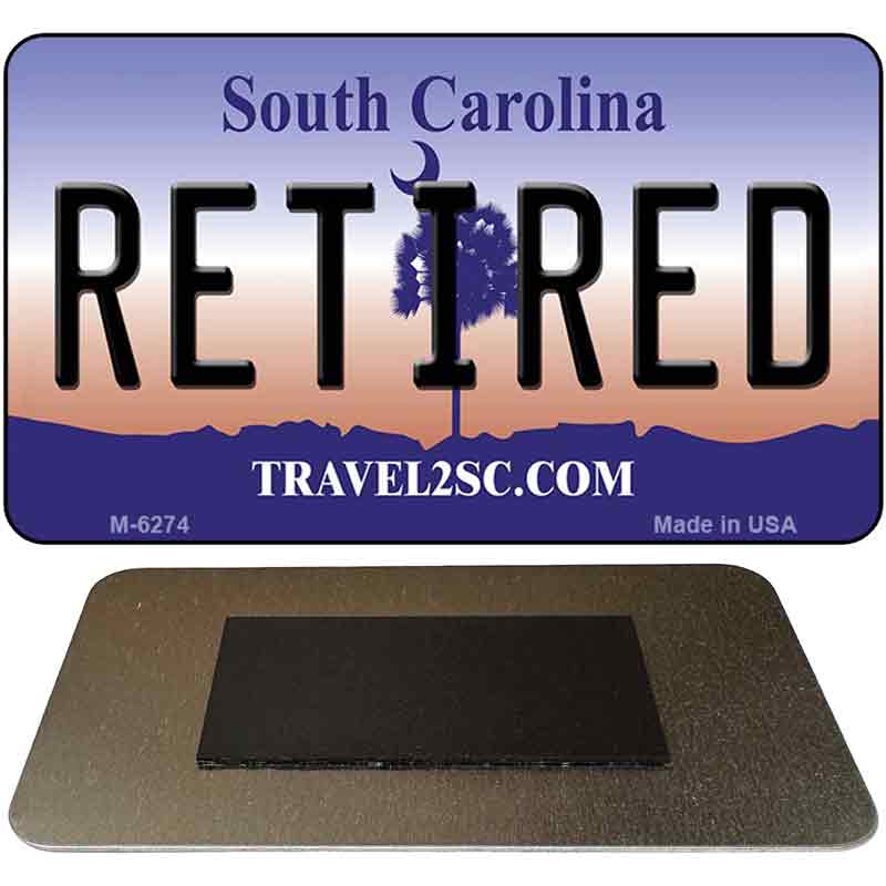 Retired South Carolina State License Plate Tag Magnet M-6274