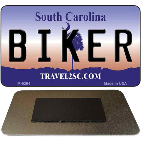 Biker South Carolina State License Plate Tag Magnet M-6294