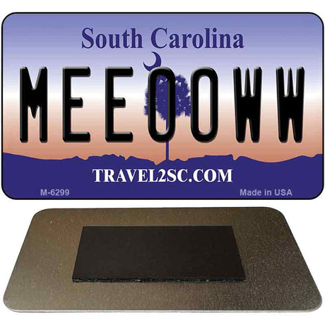 Meeooww South Carolina State License Plate Tag Magnet M-6299