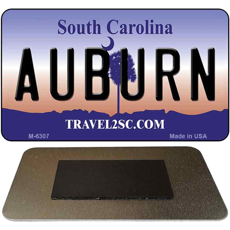 Auburn South Carolina State License Plate Tag Magnet M-6307