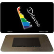 Delaware State Outline Rainbow Novelty Metal Magnet M-6322