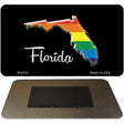 Florida State Outline Rainbow Novelty Metal Magnet M-6323