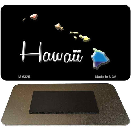 Hawaii State Outline Rainbow Novelty Metal Magnet M-6325