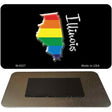 Illinois State Outline Rainbow Novelty Metal Magnet M-6327