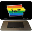 Iowa State Outline Rainbow Novelty Metal Magnet M-6329