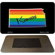 Kansas State Outline Rainbow Novelty Metal Magnet M-6330