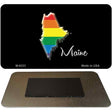 Maine State Outline Rainbow Novelty Metal Magnet M-6333