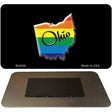 Ohio State Outline Rainbow Novelty Metal Magnet M-6349