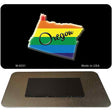 Oregon State Outline Rainbow Novelty Metal Magnet M-6351