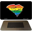 South Carolina State Outline Rainbow Novelty Metal Magnet M-6354