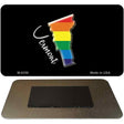 Vermont State Outline Rainbow Novelty Metal Magnet M-6359